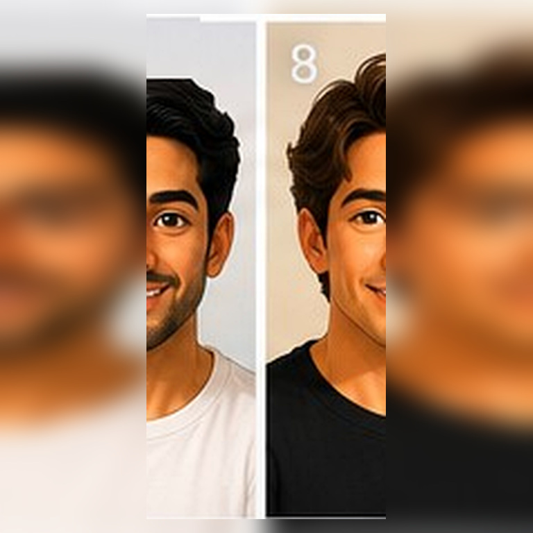 Twin performer portrait