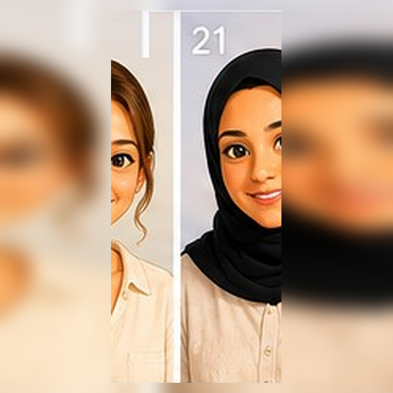 Twin performer portrait