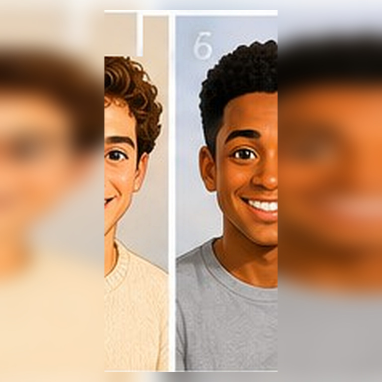 Twin performer portrait